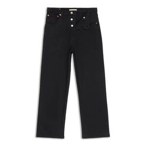 Levi's Ribcage straight ankle jeans in black